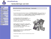 Tablet Screenshot of ahnenforschung.tanja-boehringer.de